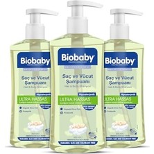 Trendexa Ultra Hassas Bebek Şampuanı, Saç ve Vücut Için, Organik Elma Özlü-3'lü Set (500 ml x 3)