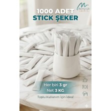 Trendexa Şeker Stick Beyaz 3 G x 1000 Adet