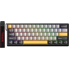 Trendexa WIN60 He Max Manyetik Klavye, Rapid Trigger, Wing Chun Switch, 8000Hz Rgb, Tkl, Hot Swap Oyuncu Klavyesi, Sarı
