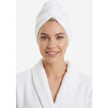 Trendexa Çift Yüz Kadife Saç Bonesi Düğmeli Pratik Saç Kurulama Bakım Spa ve Yüz Yıkama Bonesi