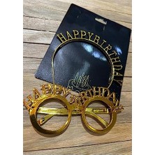 Trendexa Happy Birthday Taç ve Gözlük Seti Gold