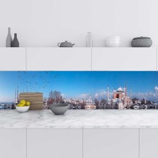 Trendexa Mutfak Tezgâh Arası Fayans Desenli Yapışkanlı Folyo Istanbul Panorama 60X300 cm