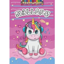Trendexa A4 21 x 29.7 cm 4 8 25 Anniversaire Fille Ans Motifs Avec Le Pr Nom Grand Format Mallory Livre De Coloriage Personnalis Pour Licorne Cadeau D