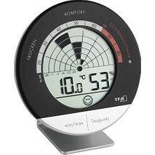 Trendexa TFA30.5032 Radar Dijital Kayıtlı Termometre Nem Ölçer, Siyah