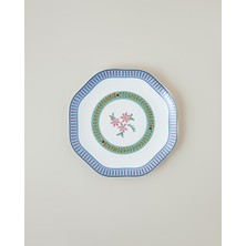 English Home Botanical Romance New Bone Pasta Tabağı 20 cm Mavi - Yeşil