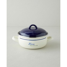 English Home With Love Emaye Mini Tencere 18 cm Lacivert