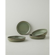 English Home Boheme Stoneware 4'lü Bowl Seti 23 cm Yeşil