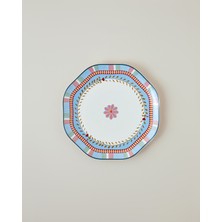 English Home Timeless Botanica New Bone Pasta Tabağı 20 cm Pembe - Mavi
