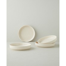 English Home Boheme Stoneware 4'lü Bowl Seti 23 cm Krem
