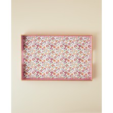 English Home Country Bloom Tepsi 40X26 cm Pembe