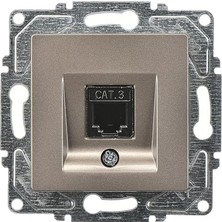 Trendexa Eqona Metallıc Antrasıt Numerıs Telefon Prız (Acılı)(Mkz), (Cat3)