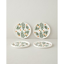 English Home Greeny Seramik 4'lü Pasta Seti 20 cm Renkli
