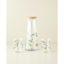 English Home Fiorina Cam 3 Parça Su Takımı 1150 ml + 315 ml Lacivert – Yeşil