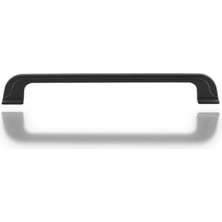 Trendexa Dolap, 10 Adet Alperen Düz Mobilya Mutfak Dolabı Çekmece Kulpu 128 Mm-12.8 cm Kulbu Siyah Metal Kulp