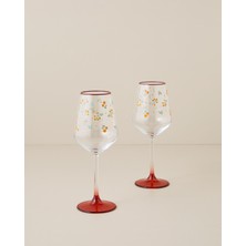 English Home Sarin Cam 2'li Kadeh 350 ml Renkli