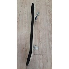 Trendexa Yeni Nesil Zımparalı 80 cm Silikon Tekerli Kaykay, Gri Siyah