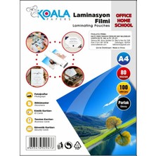 Trendexa Koala Laminasyon Filmi A4 80 Micron 100 Adet Yüksek Kalite Koruma ve Parlaklık