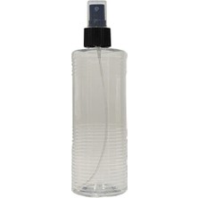 Trendexa 100 Adet 400 ml Şeffaf Kolonya ve Dezenfektan Için Boş Siyah Spreyli Pet Şişe