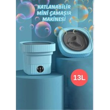 Trendexa Katlanabilir Mini Çamaşır Makinesi, 13 L, Taşınabilir, Çamaşır Makinesi ve Kurutma Özellikli