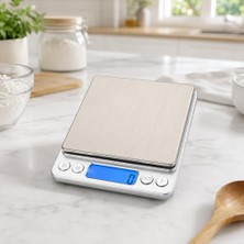 Trendexa Dijital Mutfak Terazisi 3 Kg; 0.1 G Hassas Tartım, Paslanmaz Çelik Yüzeyli, LCD Ekranlı, Dara Fonksiyonlu Hassas Gram Ölçer