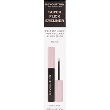 Trendexa Super Flick Eyeliner, Felt Dip Liner, Siyah, 4.5 ml