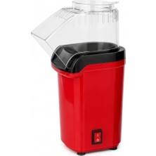 Trendexa 1200W Sıcak Hava Patlamış Mısır Makinesi, Yağ Eklemeden Popcorn Mısır Patlatma Makinesi, Ölçü Kaplı, Tek Tuşlu, Kırmızı