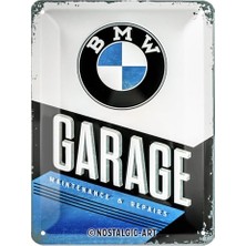 Trendexa 26212 Bmw; Garaj, Sac Levha 15 x 20 cm | Orijinal Bmw Lisans Ürünü (Olp), Metal, Vintage Tasarım, Bmw Hayranları Için Hediye Fikri