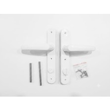 Trendexa Pvc Pimapen Banyo Wc Plastik Sac Destekli Kapı Kolu Takımı (1; Beyaz, Çevir Kilit)