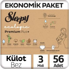 Trendexa Ecologic Ekonomik Paket Külot Bez, 3 Numara Midi, 56 Adet