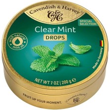 Trendexa Clear Mint Drops; Doğal Ökaliptüs Yağlı Nane Aromalı Sert Şeker, Metal Kutu, 200 G