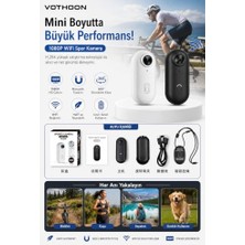 Trendexa 1080P Mini Wifi Aksiyon Kamerası, Taşınabilir ve Giyilebilir Vücut Video Kaydedici, Siyah