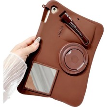 Trendexa iPad 7./8./9. Nesil 10.2inç/air 3 10.5 Uyumlu 3D Rujlu, Aynalı, Askılı, Standlı Silikon Kapak