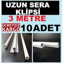 Trendexa Uzun Sera Klipsi 3 Metre 10 Adet Sera Naylonu Tutturucu Klips
