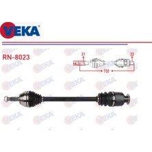 Komple Aks Sağ Renault R19 1,2 1,4 1,7 1,8 1,9d 1988-2001 738,8 Mm. 7701349972 Veka RN-8023