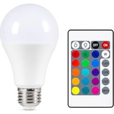 Trendexa Ampul; Kumandalı Rgb LED 9W E27, Renk Değiştiren Uzaktan Kumandalı Dekoratif Akıllı Işık, Beyaz/gün Işığı/rgb Modlu