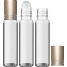 Trendexa 6 ml Boş Parfüm Esans Şişesi Roll On Cam Gold Kapak Takım 10 Adet