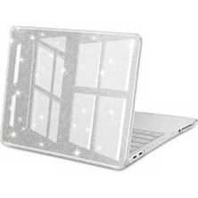 Trendexa Macbook Neo 13INÇ A18 Pro A3404 ile Uyumlu Kılıf Simli Ön Arka Kapak Renksiz