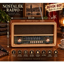 Tuba Kendin Tasarla Nostaljik Radyo Kişiye Özel Tasarım Büyük Boy Radyo