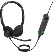 Trendexa Engage 50 Iı Kablolu Stereo Kulaklık Bağlantı Çağrısı Kontrolü, Gürültü Engelleyici 3 Mic Teknolojisi ve Usb-A Kablosu - Zoom & Unify Gibi Tüm Öncü Birleşik Iletişim Platformlarıyla Çalışır - Siyah