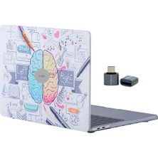 Trendexa MacBook Air M1 13.3 Inç A2337 A2179 A1932 Uyumlu Desenli Sert Koruyucu Kılıf Beyaz