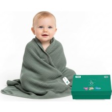 Trendexa Ipeksi Yumuşak %100 Lyocell Tencel™ Bebek Örme Battaniye, Oekotex 100, Hipoalerjenik ve Isı Düzenleyici, Yeşil