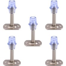 Trendexa 5 Adet Gümüş 8 cm Metal Kapı Stoperi Tamponu Krom Kapı Durdurucu Tutucu Kapı Altı Üstü Kolu Stopu