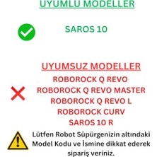 Trendexa Roborock Saros 10 ile Uyumlu 2 Mop ve 2 Kenar Mopu