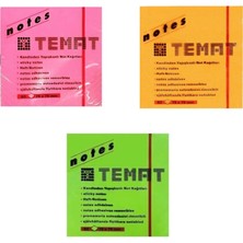 Trendexa Fosforlu Not Kağıdı, 75X75 Mm, Yeşil-Turuncu-Pembe, 80 Yaprak