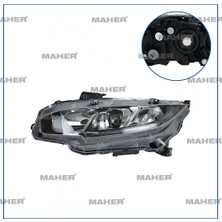 Maher Honda Civic 2016-2022 Far Fc5 Sedan Elegance - Premıum Motoru Üzerinde Ledsiz Sol (Oem NO:33150TETH01)