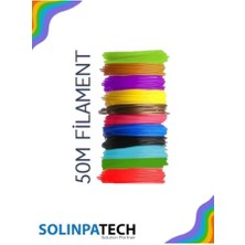 Trendexa 3D Kalem Pla Filament Seti 50 Metre (10 Renk), 3D Yazıcı ve Kalem Uyumlu