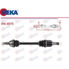 Komple Aks Sol Renault Kangoo 3 1,5dci K9K 1,6 2008-2020 675MM 8200687740 Veka RN-8075