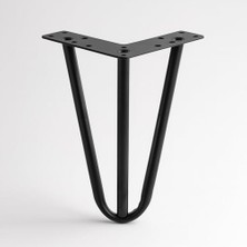 Trendexa 15 cm Siyah Metal Masa Tv Ünitesi Uyumlu Martı Mobilya Ayağı Üçgen Modern Tasarım Koltuk Sehpa