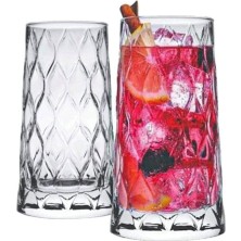 Trendexa 420855 Leafy Meşrubat Bardağı - Long Drink Bardağı 345 cc 6'lı TXBFDBFDF01117