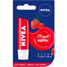 Trendexa Çilek Dudak Bakım Kremi 4,8 G x 3 Adet, 24 Saat Nem, Çilek Kokusu, Hafif Kırmızı Işıltı, Avantajlı Paket